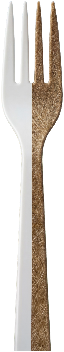 Gabel aus zwei Materialien